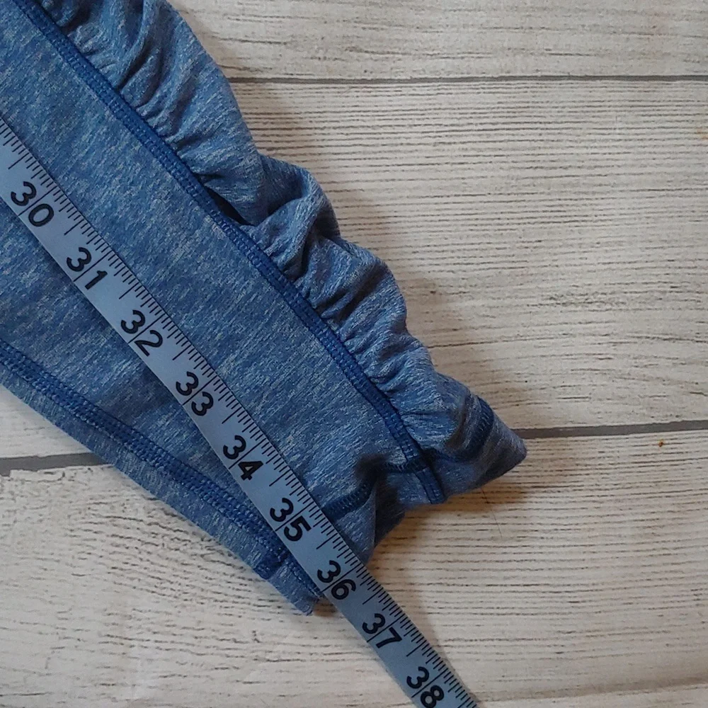 Lululemon Blue Leggings with Ruffle Detail Size 8